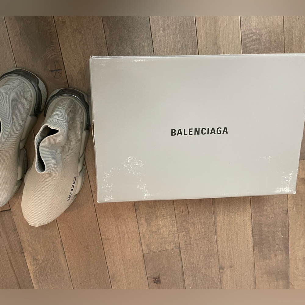 Balenciaga Speed LT Clear Sole Sock Sneakers Size 7 - Picture 2 of 3